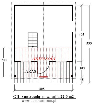 Projekt GIL - dom parterowy z antresolą