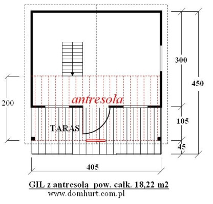 Projekt GIL - dom parterowy z antresolą